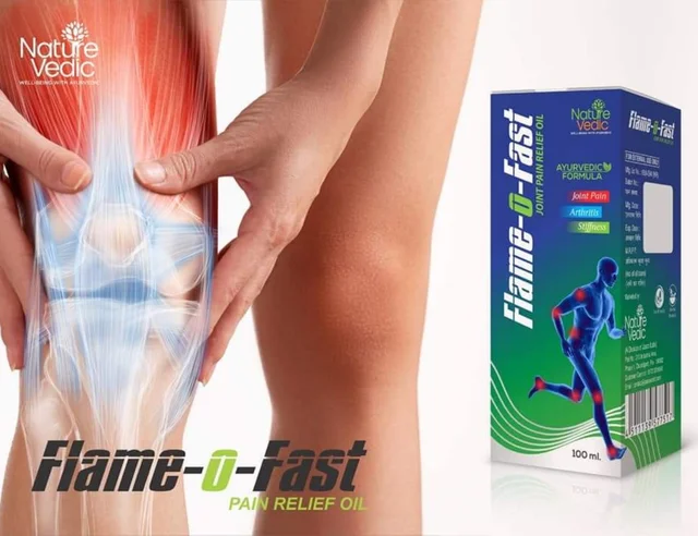Nature Vedic Flame o Fast Pain Relief Oil | Ayurvedic oil For Joint Pain, Stiffness & Arthritis |100 ml - 100 ml